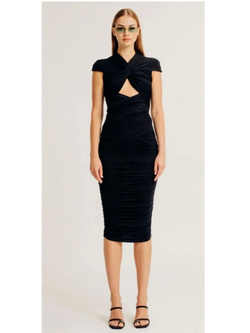 TORN BY RONY KOBO Ruched Cut-Out Midi Dress - Picture 2 of 5